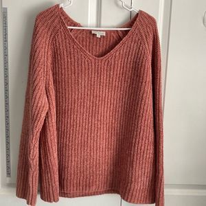 LUCKY BRAND LARGE SUPER SOFT POLYESTER LARGE V NECK SWEATER